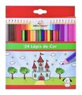 Lápis De Colorir 24 Cores Macio Material Escolar Win Paper