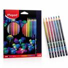Lápis De Colorir Triangular Com Estampa 24 Cores Maped