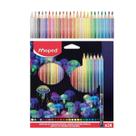 Lápis De Colorir Triangular Com Estampa 24 Cores Maped