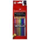 Lápis de Cor 10 Cores Metalizado FABER-CASTELL