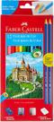 Lapis de Cor 12 Cores + Borracha + Apontador - Faber Castell