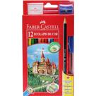 Lapis de cor 12 cores faber-castell kit