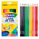 Lápis de Cor 12 Cores Hexagonal Acrilex (SKU 12619)