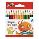 Lápis De Cor 12 Cores Meio Lápis Redondo Happy-time Lápis De Cor 12 Cores Meio Lápis Redondo Happy-time