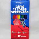 Lápis de cor 12 cores sextavado