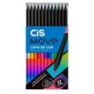 Lápis de Cor 12 Cores Triangular Move Cis Lápis de Cor 12 Cores Triangular Move Cis