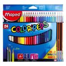 Lápis de Cor 24 Cores + 3 Pretos Triangular Maped Color Peps