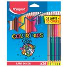 Lápis De Cor 30 Cores ColorPeps Star Triangular 24 Lápis (6 Duos) Maped