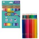 Lápis De Cor 36 Cores Multicolor Material Escolar Para Colorir