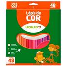 Lápis de Cor 48 Cores Leo e Leo Sextavado - Ideal para Desenho e Colorir