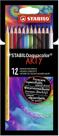Lápis De Cor AquaColor Arty 12 Cores Stabilo