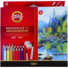 Lápis de Cor Aquarelável Mondeluz com 72 Cores Koh-i-noor 3714