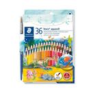 Lápis de Cor Aquarelável Staedtler Noris 36 Cores + Pincel