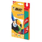 Lápis de Cor Bic com 12 Unidades + 4 Lápis Gratis