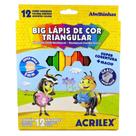 Lápis De Cor Big Triângular Acrilex 12 Cores 09697
