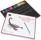 Lápis de cor Black Widow Scorpion Set 24 Wax Core