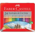 Lapis de cor c/maleta grip 24cores faber castell - FABER-CASTELL