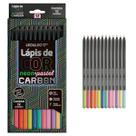 Lápis De Cor Carbon 12 Cores Neon E Pastel Redondo Leo E Leo