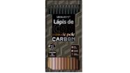Lápis De Cor Carbon 12 Cores Tons De Pele Redondo LeoLeo