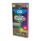 Lápis de Cor CiS Club com 24 Cores Vibrantes Mina Resistente Colorido Corpo Redondo Anotações Lápis de Cor CiS Club com 24 Cores Vibrantes Mina Resistente Colorido Corpo Redondo Anotações