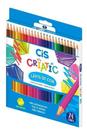 Lápis de Cor Cis Criatic Sextavado com 24 Cores Vibrantes