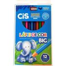 Lápis de cor Cis jumbo 5mm com 12 cores + apontador