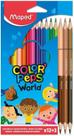 Lápis de cor Color 12 Cores + 3 Lápis Duo Cores da Pele Maped 0715