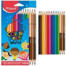 Lapis De Cor Colorpeps Mundo 12Cores Maped 3Lapis Tons Pele