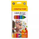 Lápis de Cor Compactor Neo Pen 12 cores com 1 Lápis HB + Apontador