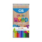 Lápis de Cor Criatic Wood - Corpo de Madeira 12 Cores da Cis Ref 60.0413
