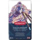 Lápis de Cor Derwent Coloursoft 12 Cores
