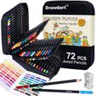 Lápis de cor Drawdart, conjunto Soft Core de 72 cores com estojo