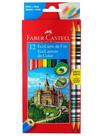 Lápis de cor ecolápices Faber castell 12 cores + 2 ecolapices bicolor