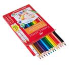 Lápis de Cor Ecolápis Triangular Jumbo 12 Cores e 2 Lápis Grafite Faber Castell