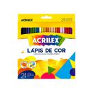 Lápis de Cor Escolar Acrilex 24 Cores Premium