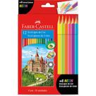 Lapis de Cor Faber Castell 12 Cores + 6 Neon
