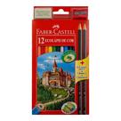 Lápis de Cor Faber Castell EcoLápis 12 cores + 4 Peças
