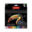 Lápis de Cor Faber-Castell Ecolápis SuperSoft 24 Cores Mina Macia e Cobertura Viva