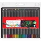Lapis De Cor Faber Castell Super Soft 24 Cores Madeira Preta
