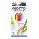 Lápis de Cor Giotto Colors 3.0 Hexagonal 12 Cores F278100SA