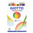 Lápis de Cor Giotto Colors 3.0 Hexagonal 36 Cores