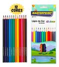 LÁPIS DE COR GRANDE DE RESINA KIT 6CX 12 CORES MP711 Master
