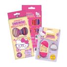 Lápis De Cor Hello Kitty 12 Cores com apontador e borracha