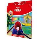 Lápis De Cor Hexagonal Com 24 Cores - Famix