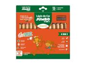 Lapis De Cor Jumbo 13 Cores 4 Em 1 Leo&Leo Criancas Pequenas