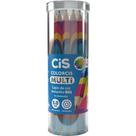 Lápis de COR Jumbo CIS Multicolor Grafite 4 Cores Pote com 24 Unidades