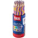 Lápis de COR Jumbo TRIS Rainbow Metálico - Pote com 24 Unidades