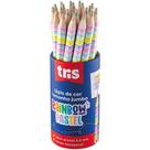 Lápis de COR Jumbo TRIS Rainbow Pastel - Pote com 24 Unidades
