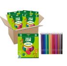 Lápis De Cor Kit 6 Caixas Com 24 Cores Linha Eco