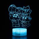 Lápis de cor LED 3D com luz noturna Shins Chans Kids Lápis de cor LED 3D com luz noturna Shins Chans Kids
